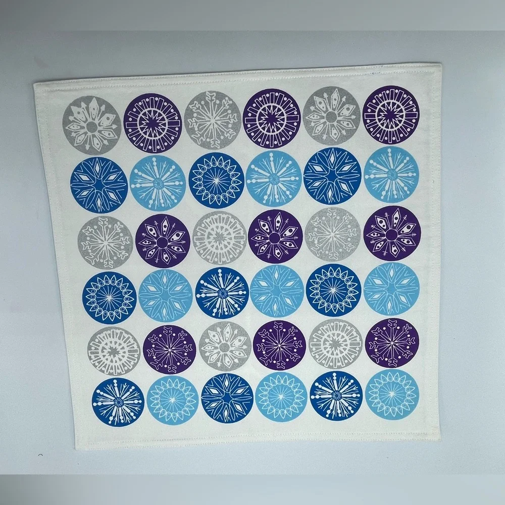 Jonathan Adler Set of 6 Blue and Purple Circle Pattern Placemats